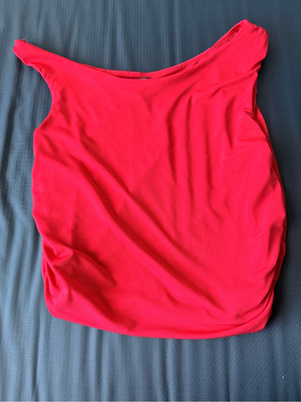 Women's Red Sleeveless Top - Classic off shoulder